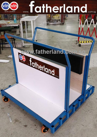 Panel Carrier Trolley with removable full side covers and Cushion