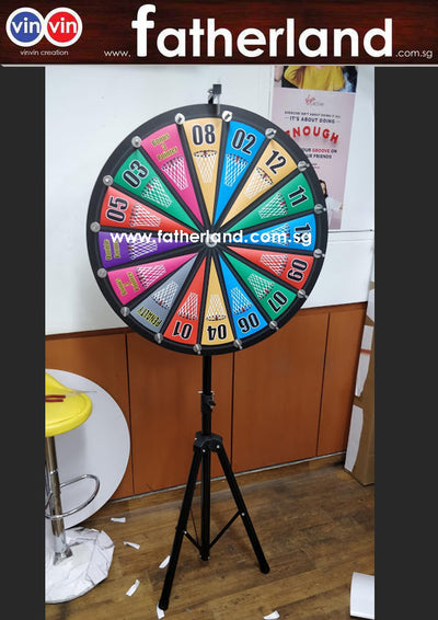 WHEEL OF FORTUNE 800MM PORTABLE WITH INTERCHANGEABLE TAG AND CLICKER