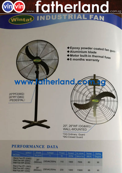 WINTAT 26" FB-65WALL MOUNTED FAN (MG)