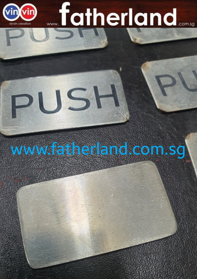 PUSH Stainless Steel Sign