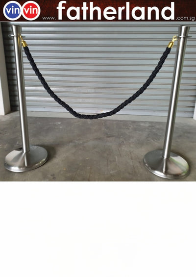 Queue Pole stand Stainless Steel with Chain Hook and Black Rope (  CV series )