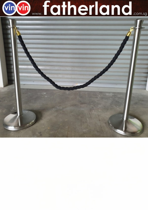 Queue Pole stand Stainless Steel with Chain Hook and Black Rope ( CV s -  www.