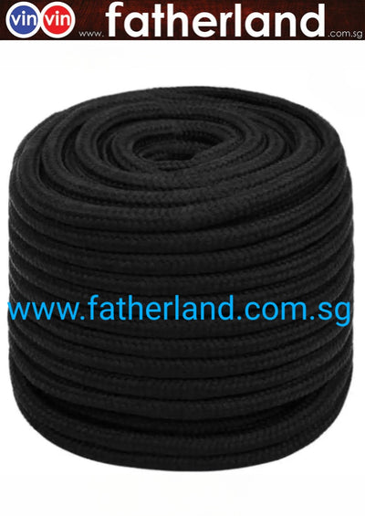 BLACK  ROPE 16MM CROSS BRAIDED