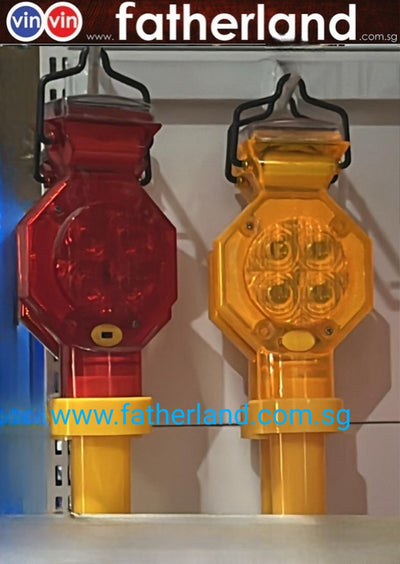 Blinking Warning Light (Flashing/Revolving Lamp) for Safety Cones with Solar .