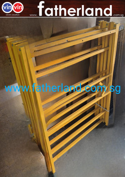 A frame Heavy Duty Yellow Steel Frame Stand for LTA Safety signage