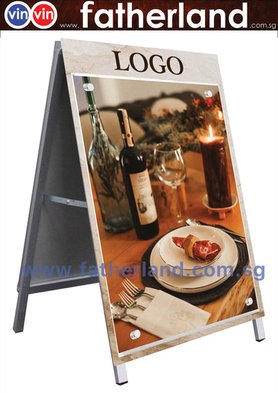 vinvin A Frame A0 Size Double Sided Stand Designer Series  with Plastic Frame