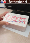 In case of fire Do not use lifts sign