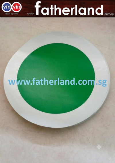 Airport Green and White Round Reflective Signage