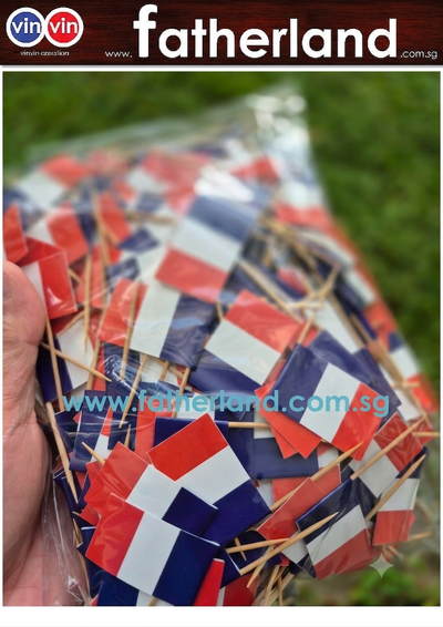 Food flag labels country custom made
