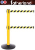 Queue pole yellow and black belt double belt 5m