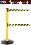Queue pole yellow and black belt double belt 5m
