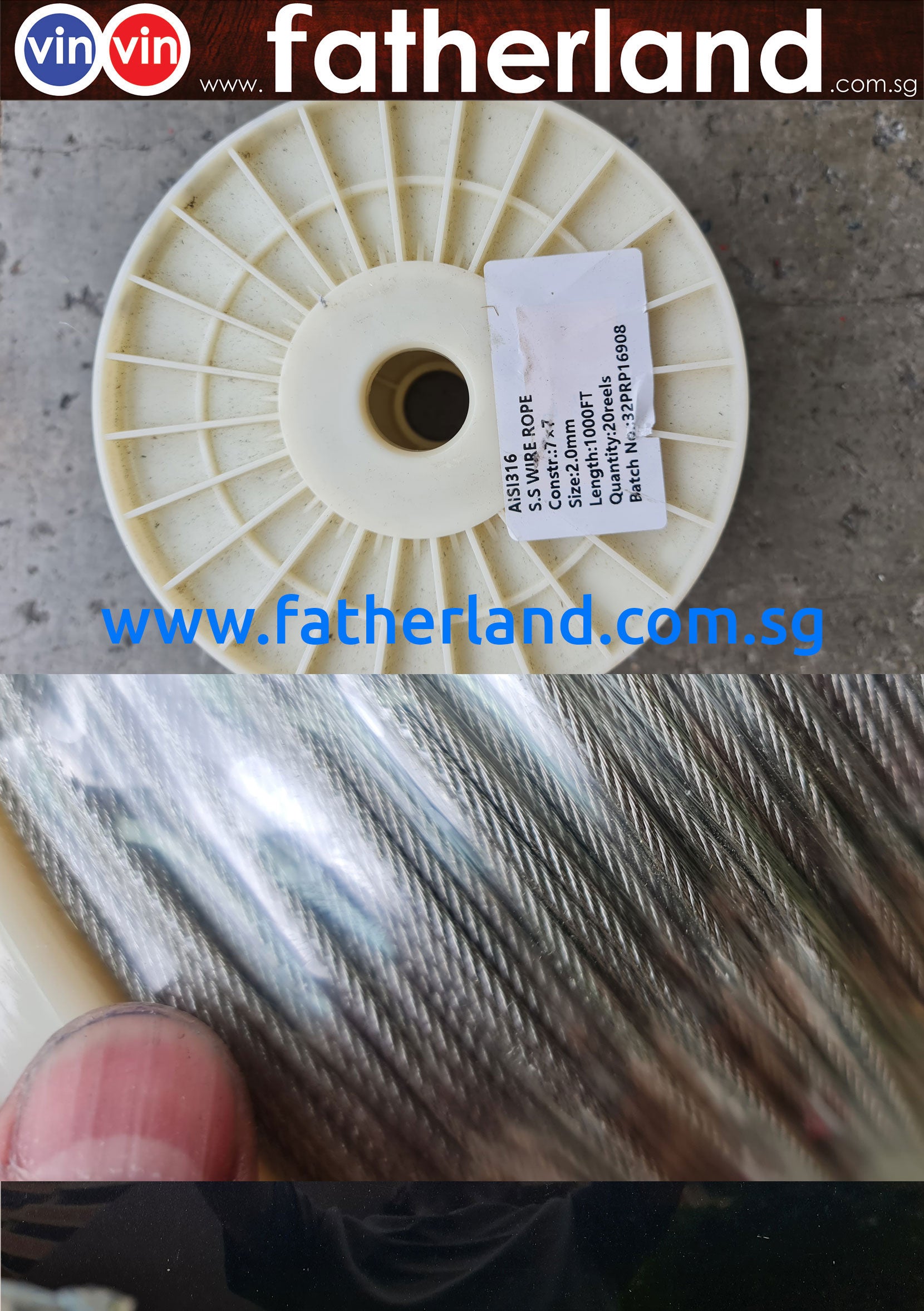 Stainless Steel 316 Wire Rope 2MM WIRE ROPE ( 1000' ) - www.fatherland ...