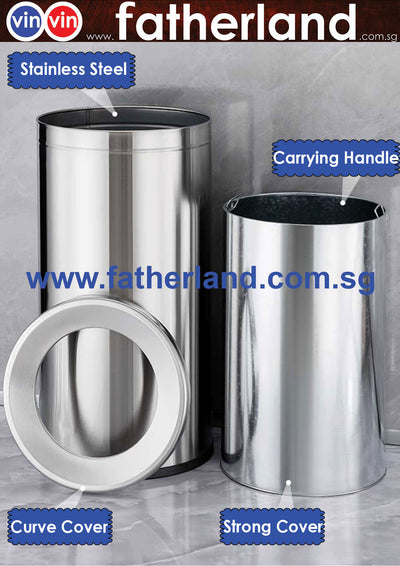 Stainless Steel  Bin With Stainless Steel Rim Open Top