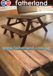 Outdoor Timber Picnic Bench 150cm Length x 60cm Width x 70cm Height