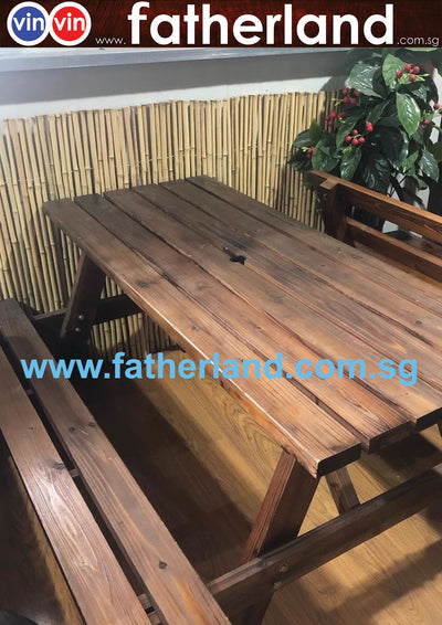 Outdoor Timber Picnic Bench 150cm Length x 60cm Width x 70cm Height