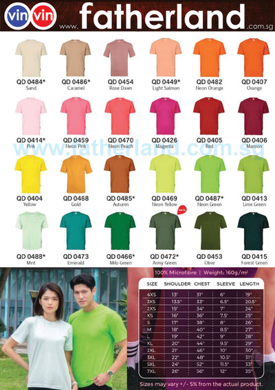 Tshirt VINQD0405 QUICK DRY SHORT SLEEVE T-SHIRT - Red