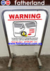 Wheel Clamp Signage with Stainless Steel Stand