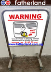 Wheel Clamp Signage with Stainless Steel Stand