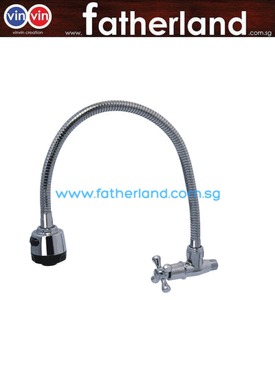 SHOWY CROSS Q-TURN "J" SPOUT SINK TAP 2655N