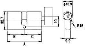 70MM THUMBTURN & KEY CYLINDER