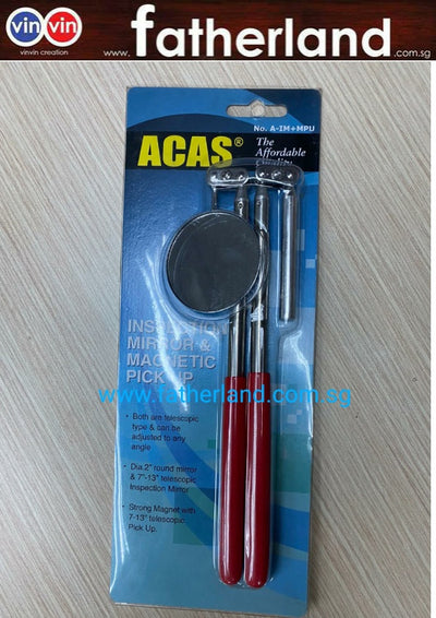 ACAS TELESCOPIC INSPECTION MIRROR AND MAGNECTIC PICKUP TOOL