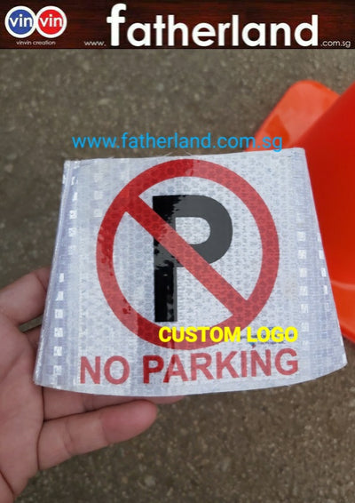 PVC ORANGE SAFETY  TRAFFIC CONE WITH REMOVABLE  REFLECTIVE SIGN