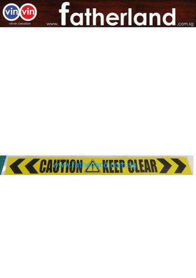 Caution Keep Out Reflective yellow warning strip