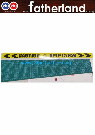 Caution Keep Out Reflective yellow warning strip 30x590mm
