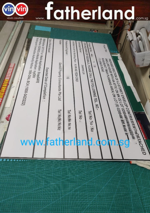 PROJECT SIGNBOARD STICKER WITH OUTDOOR PVC BOARD BCA - www.fatherland ...