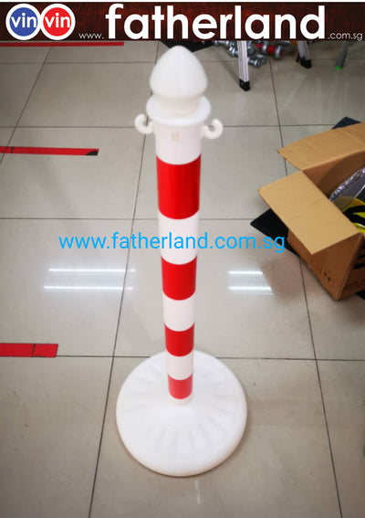 Queue Pole stand PVC Outdoor with Hook (  CV19 series )