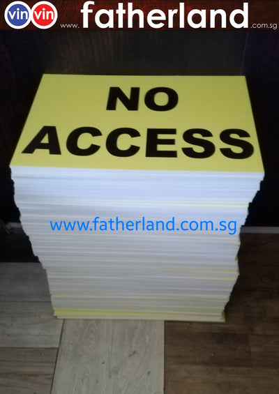 Temporary No Access board