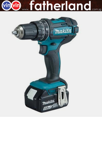 MAKITA  18V  5.0AH LI-ION HAMMER DRIVER DRILL  DHP482RTE