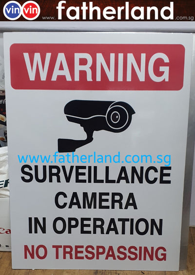 Warning Surveillance Camera in Operation