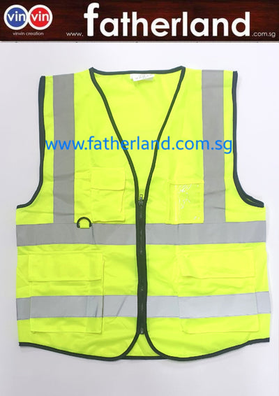 Safety Reflective Vest with logo Prinitng Yellow ( CUSTOM MADE )