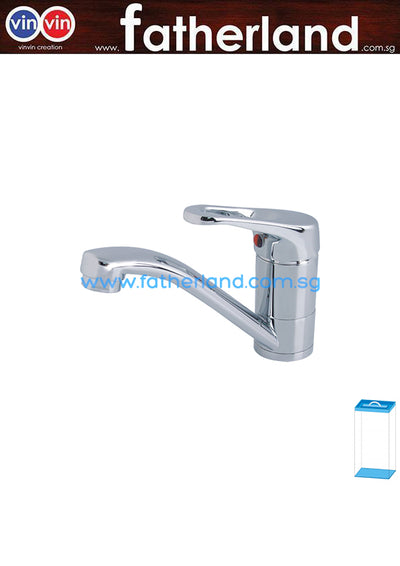 SHOWY SINGLE LEVER BASIN MIXER HOT/COLD C/W SWIVEL SPOUT 2581MR (2581-413)