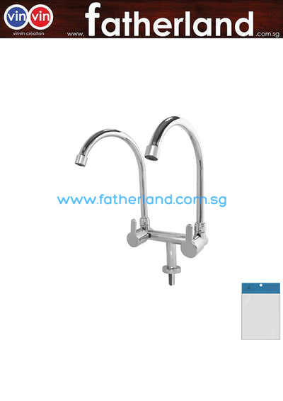 SHOWY QTR-TURN TWIN SPOUT SINK TAP 3020 (THE PURE)