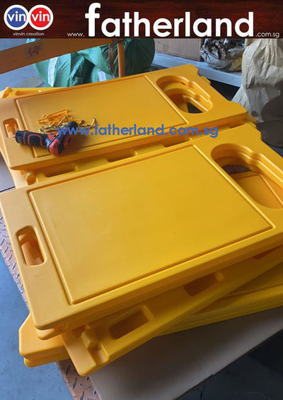 Yellow Safety signage 96x52cm 2 layer folding panel