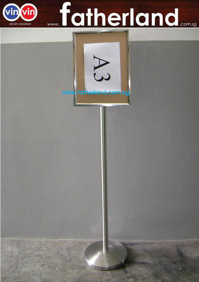 Queue-Sign Stand (Portrait) - A3 Size ( Model : Vin-A3-P1 )