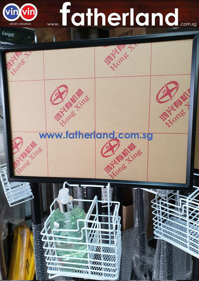 vinvin A3 Black Frame On Black Epoxy Portable Sign Stand with Hand Sanitizer Holder