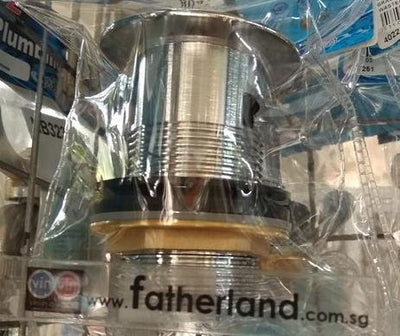 SHOWY 8047 (1-1/4") CP BRASS BASIN POPUP WASTE& OVERFLOW HOLE