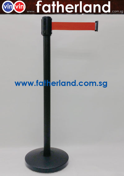 Black Queue Pole Stand with Red Belt ( HG )