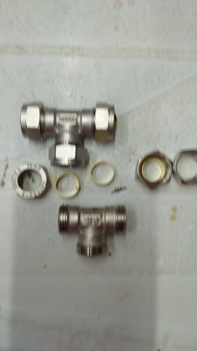 CC coupling Tee 1/2'' X  1/2'' (Chrome)