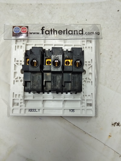 SCHNEIDER KB33/1 16A 250V 3GANG 1 WAY SWITCH