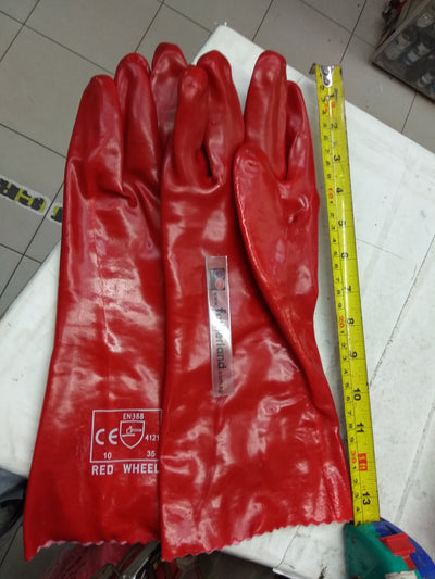 PVC 35CM CHEMICAL RESSISTANT GLOVE ( RED )