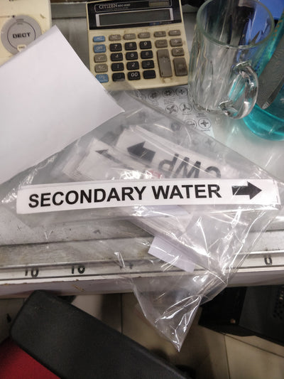 Secondary water arrow Label