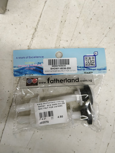 SHOWY  8036 90MM NYLON  BOLT/NUT FOR CISTERN