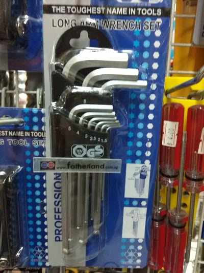 GS 9PCS 1.5-10MM  BALL HEXKEY SET ( L)