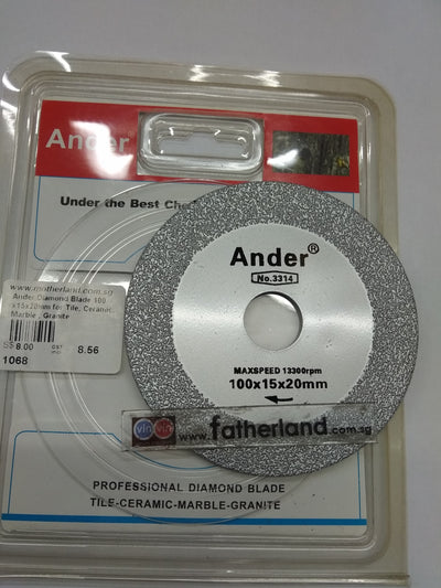 Ander Diamond Blade 100 x15x20mm for Tile, Ceramic, Marble , Granite