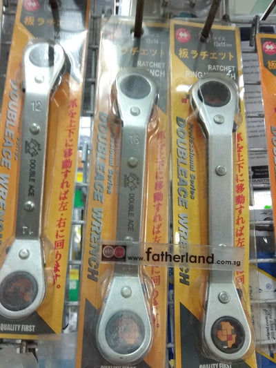 Double Ace 13 X 14 Ratchet Ring Wrench