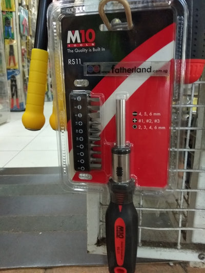 M10 RS11 RATCHET SCREWDRIVER SET